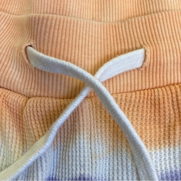 Simply Southern Tie Dye Waffle Knit Lounge Beach Shorts Peach Purple Blue Sz M - Picture 13 of 14